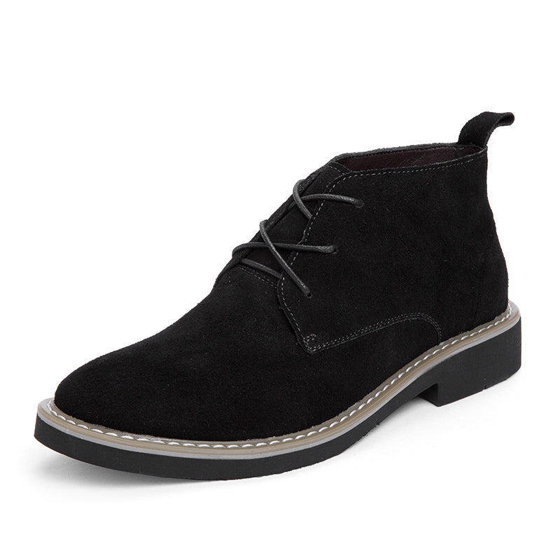 Bottines pour homme en cuir et velours URBAN SOFT™ avec Réhausse Intégrée de 6 à 8 cm