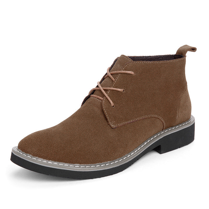 Bottines pour homme en cuir et velours URBAN SOFT™ avec Réhausse Intégrée de 6 à 8 cm